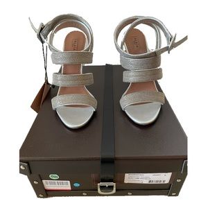 Alaïa / Alaia AUTHENTIC Silver Sandals Size 7 BRAND NEW